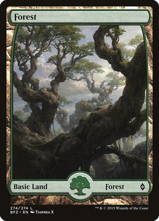 Forest (274) - Full Art [Battle for Zendikar] | Exor Games Truro