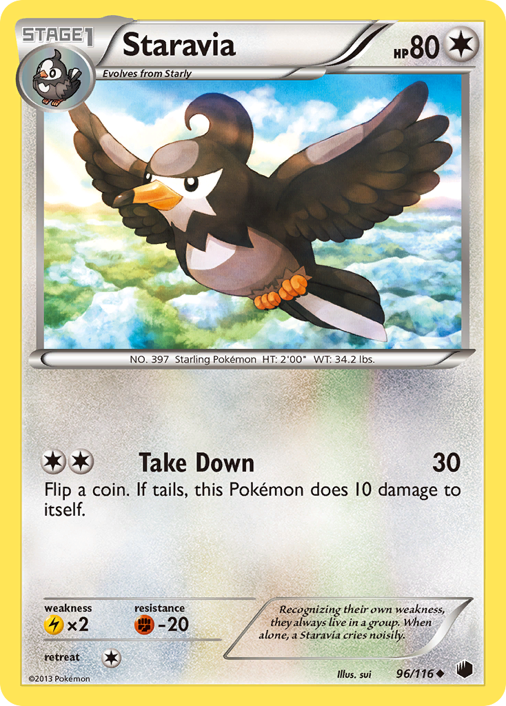 Staravia (96/116) [Black & White: Plasma Freeze] | Exor Games Truro