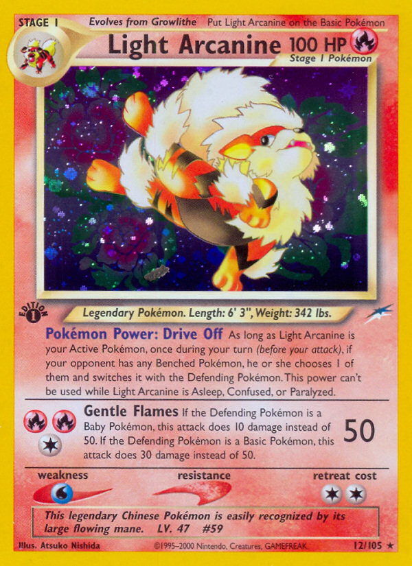 Light Arcanine (12/105) [Neo Destiny 1st Edition] | Exor Games Truro