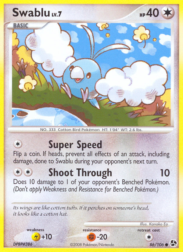 Swablu (86/106) [Diamond & Pearl: Great Encounters] | Exor Games Truro