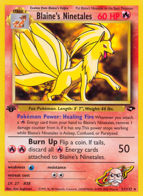 Blaine's Ninetales (21/132) [Gym Challenge 1st Edition] | Exor Games Truro