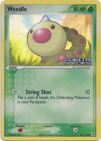 Weedle (87/113) (Stamped) [EX: Delta Species] | Exor Games Truro