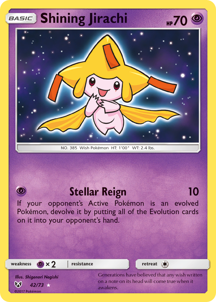 Shining Jirachi (42/73) [Sun & Moon: Shining Legends] | Exor Games Truro