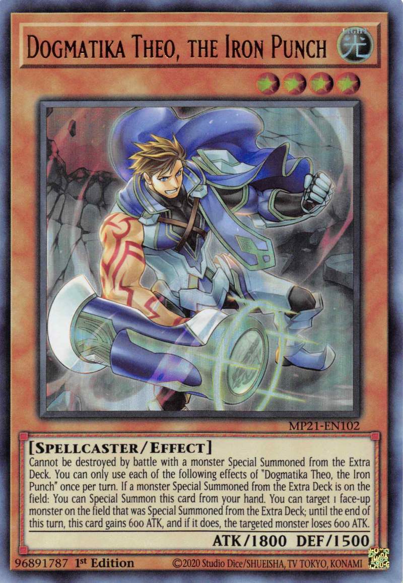 Dogmatika Theo, the Iron Punch [MP21-EN102] Ultra Rare | Exor Games Truro