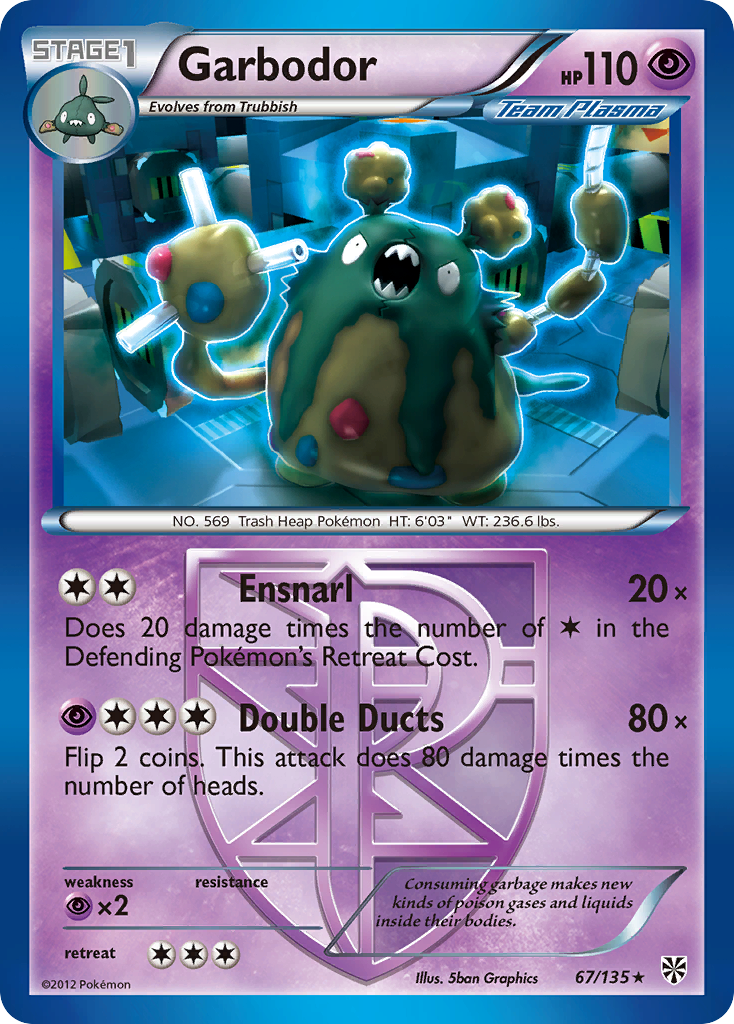 Garbodor (67/135) [Black & White: Plasma Storm] | Exor Games Truro