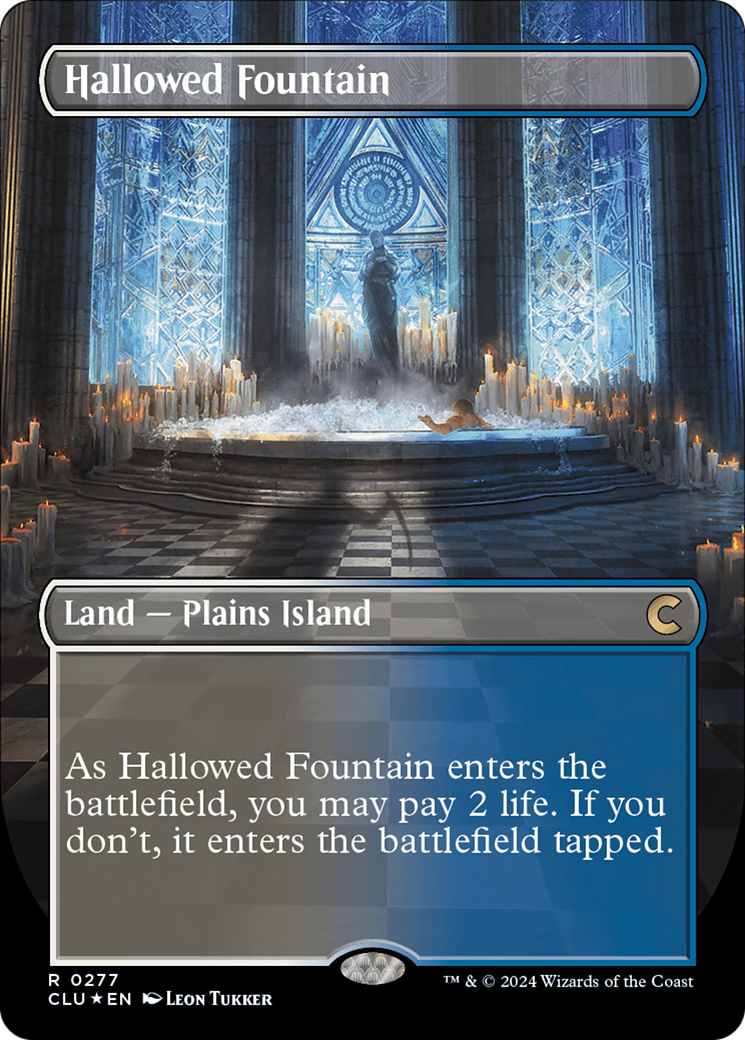 Hallowed Fountain (Borderless) [Ravnica: Clue Edition] | Exor Games Truro