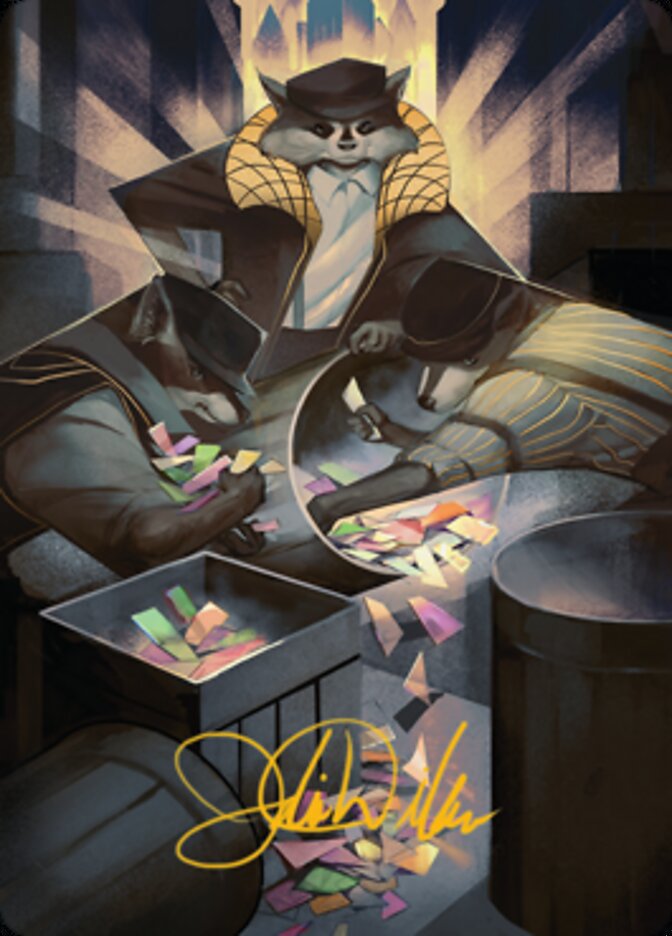 Masked Bandits Art Card (Gold-Stamped Signature) [Streets of New Capenna Art Series] | Exor Games Truro