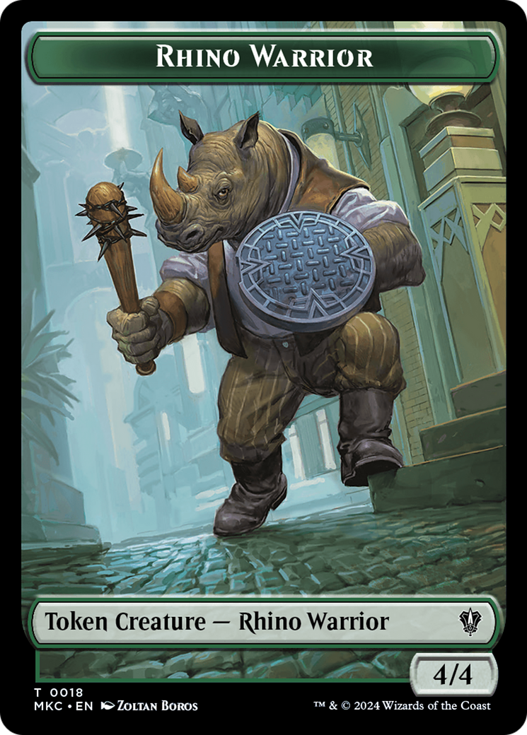 Thopter // Rhino Warrior Double-Sided Token [Murders at Karlov Manor Commander Tokens] | Exor Games Truro