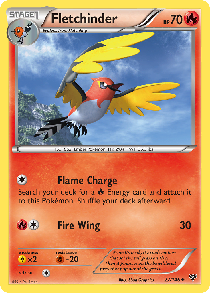 Fletchinder (27/146) [XY: Base Set] | Exor Games Truro