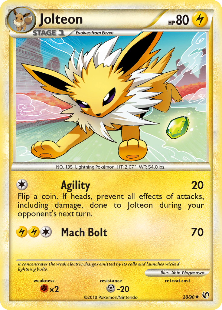 Jolteon (28/90) [HeartGold & SoulSilver: Undaunted] | Exor Games Truro