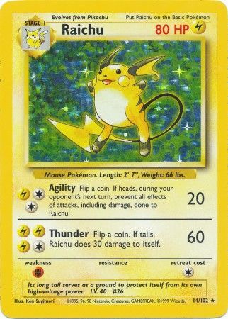 Raichu (14/102) [Base Set Unlimited] | Exor Games Truro