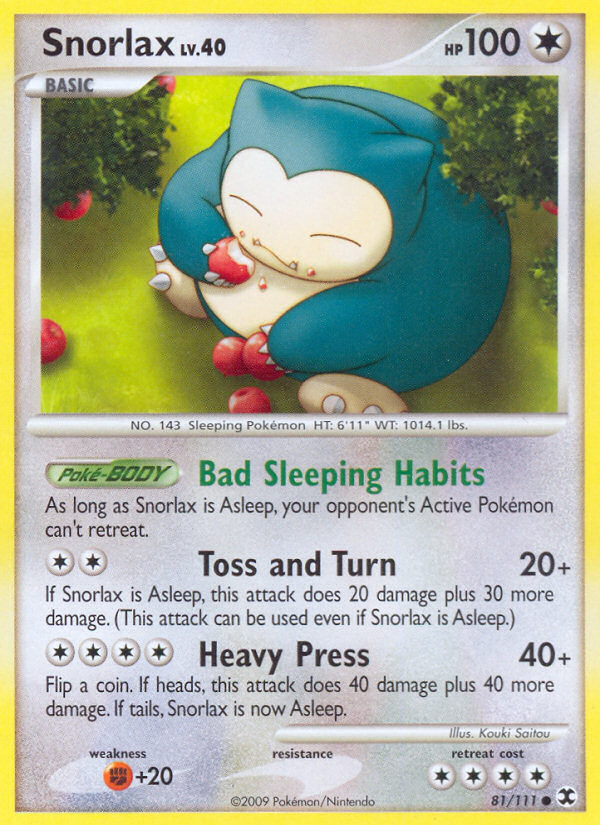 Snorlax (81/111) [Platinum: Rising Rivals] | Exor Games Truro