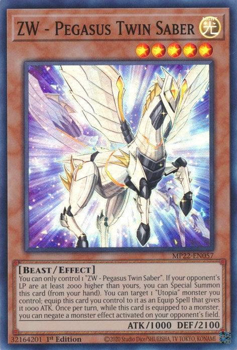 ZW - Pegasus Twin Saber [MP22-EN057] Super Rare | Exor Games Truro