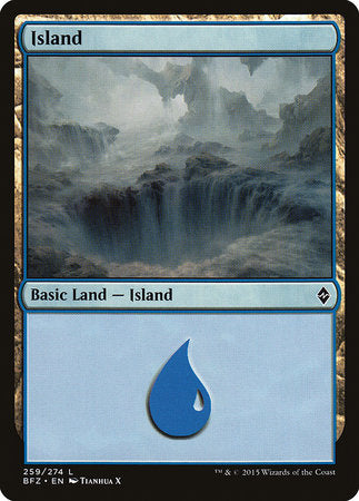 Island (259) [Battle for Zendikar] | Exor Games Truro