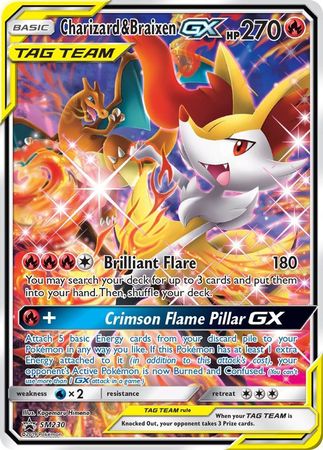 Charizard & Braixen GX (SM230) (Jumbo Card) [Sun & Moon: Black Star Promos] | Exor Games Truro