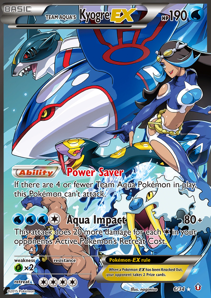 Team Aqua's Kyogre EX (6/34) [XY: Double Crisis] | Exor Games Truro