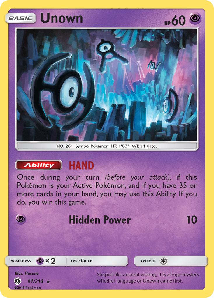 Unown (91/214) [Sun & Moon: Lost Thunder] | Exor Games Truro