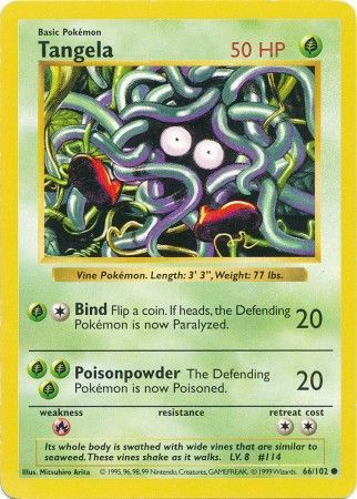 Tangela (66/102) [Base Set Shadowless Unlimited] | Exor Games Truro