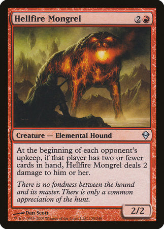 Hellfire Mongrel [Zendikar] | Exor Games Truro