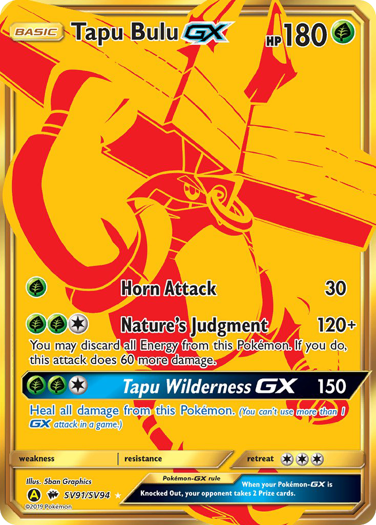 Tapu Bulu GX (SV91/SV94) [Sun & Moon: Hidden Fates - Shiny Vault] | Exor Games Truro