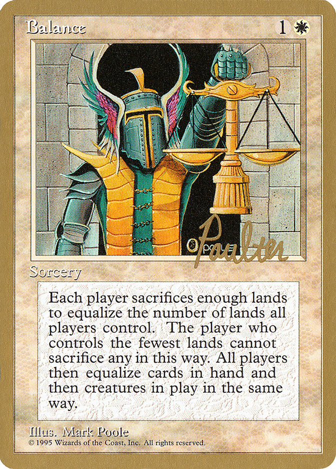 Balance (Preston Poulter) [Pro Tour Collector Set] | Exor Games Truro