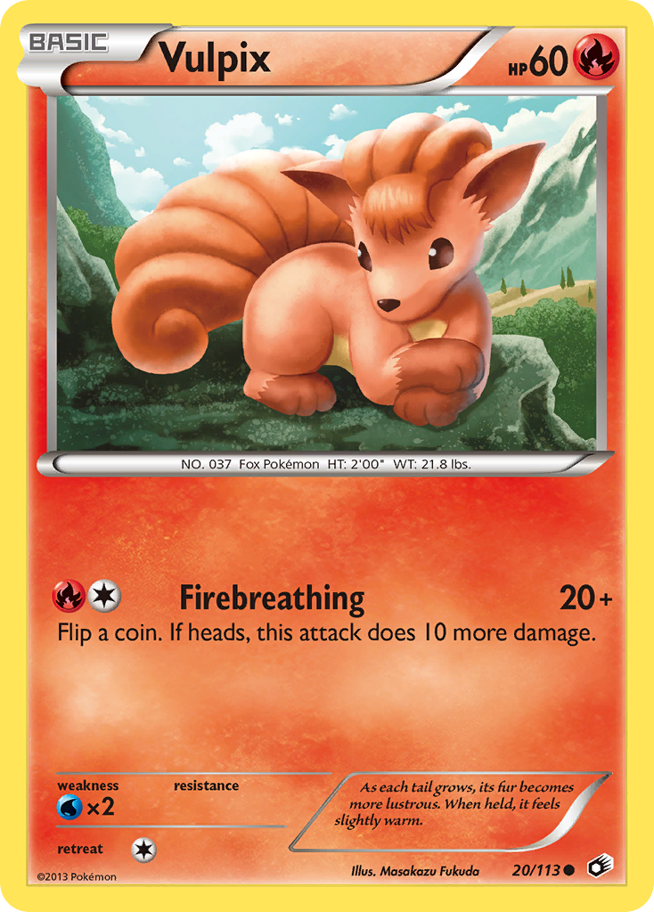 Vulpix (20/113) [Black & White: Legendary Treasures] | Exor Games Truro