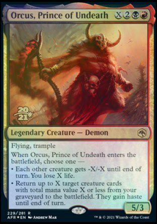 Orcus, Prince of Undeath [Dungeons & Dragons: Adventures in the Forgotten Realms Prerelease Promos] | Exor Games Truro