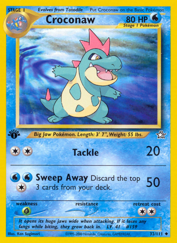 Croconaw (32/111) [Neo Genesis 1st Edition] | Exor Games Truro