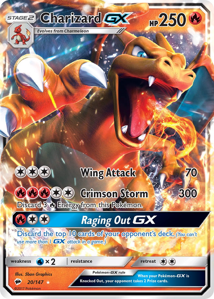 Charizard GX (20/147) [Sun & Moon: Burning Shadows] | Exor Games Truro