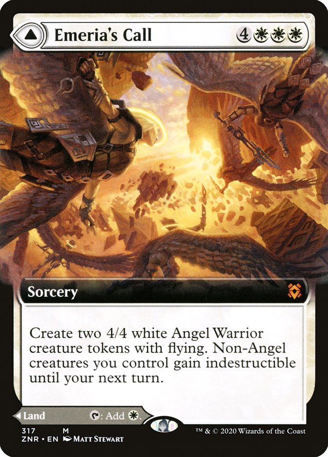 Emeria's Call // Emeria, Shattered Skyclave (Extended Art) [Zendikar Rising] | Exor Games Truro