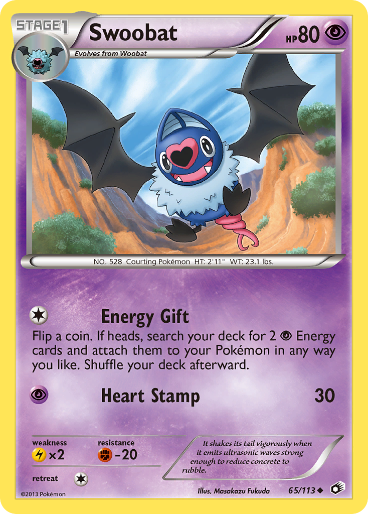 Swoobat (65/113) [Black & White: Legendary Treasures] | Exor Games Truro