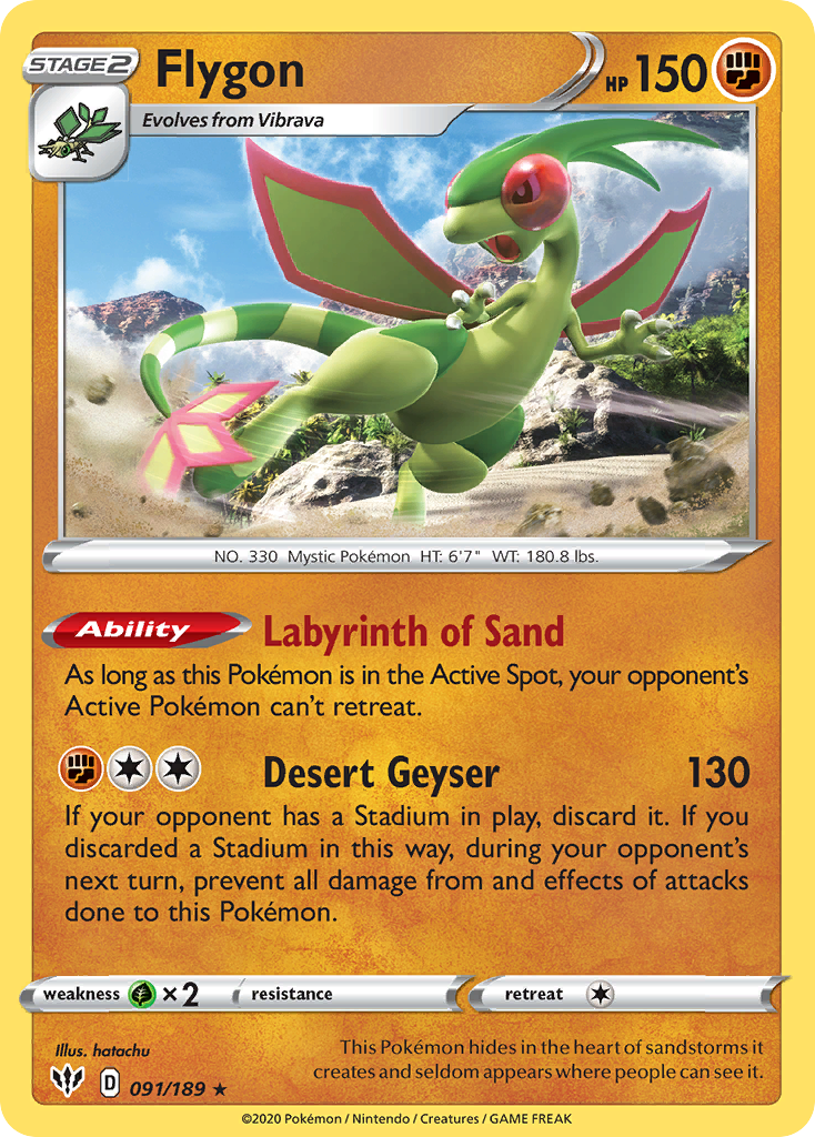 Flygon (091/189) [Sword & Shield: Darkness Ablaze] | Exor Games Truro