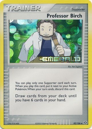 Professor Birch (82/106) (Stamped) [EX: Emerald] | Exor Games Truro
