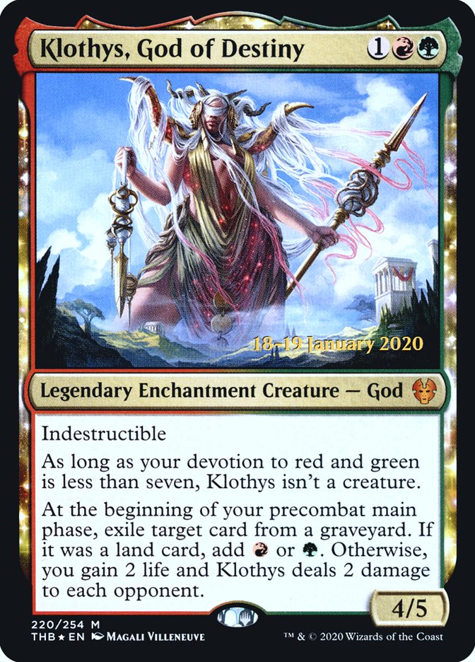 Klothys, God of Destiny [Theros Beyond Death Prerelease Promos] | Exor Games Truro