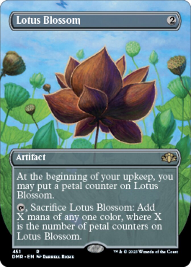 Lotus Blossom (Borderless Alternate Art) [Dominaria Remastered] | Exor Games Truro