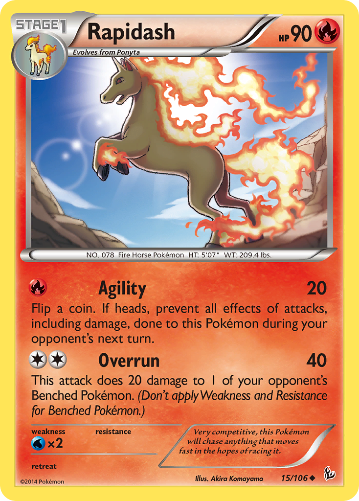 Rapidash (15/106) [XY: Flashfire] | Exor Games Truro
