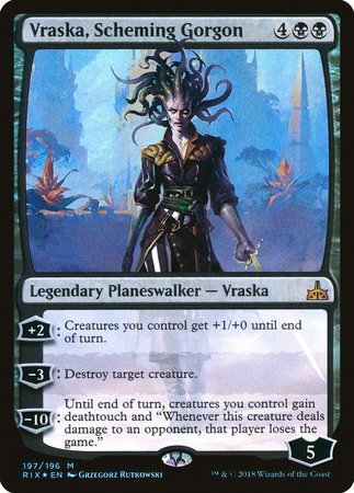 Vraska, Scheming Gorgon [Rivals of Ixalan] | Exor Games Truro