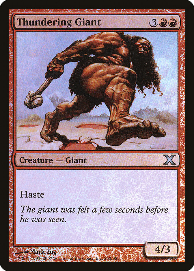 Thundering Giant (Premium Foil) [Tenth Edition] | Exor Games Truro