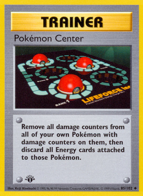 Pokemon Center (85/102) (Shadowless) [Base Set 1st Edition] | Exor Games Truro