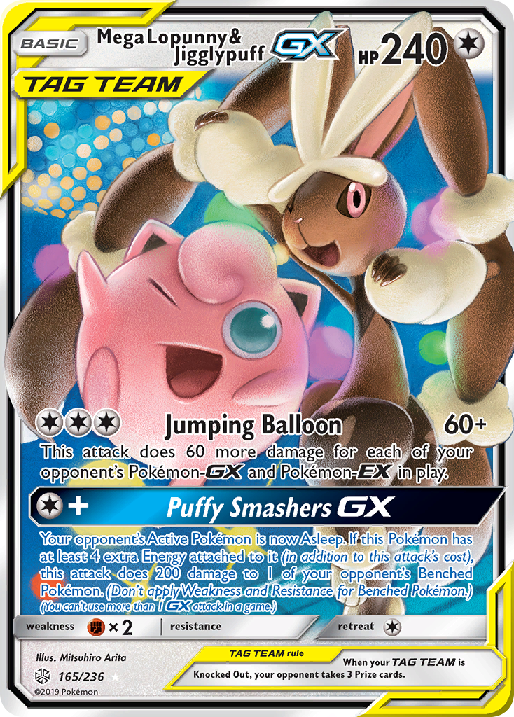 Mega Lopunny & Jigglypuff GX (165/236) [Sun & Moon: Cosmic Eclipse] | Exor Games Truro