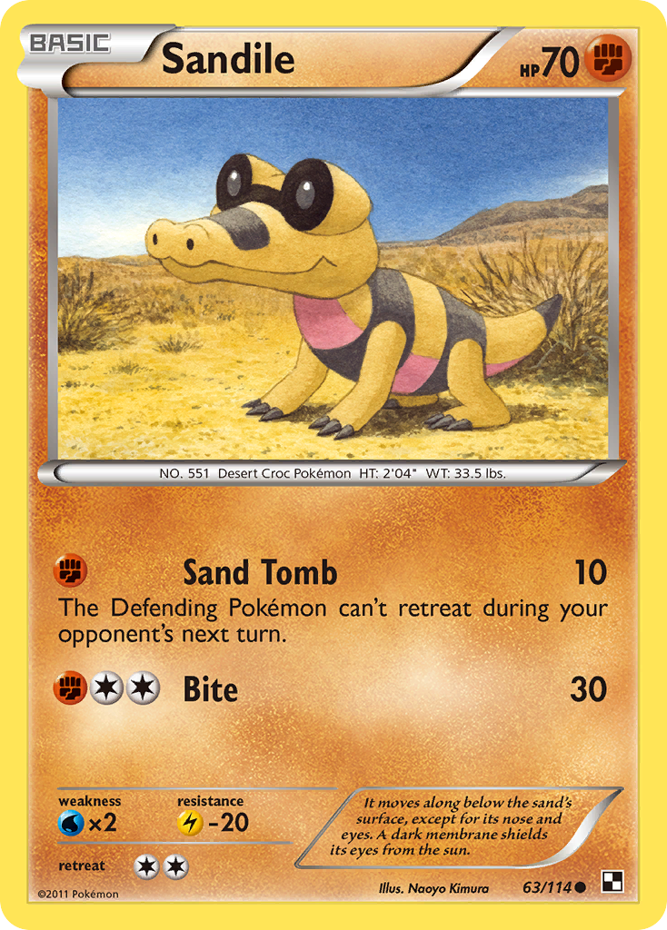 Sandile (63/114) [Black & White: Base Set] | Exor Games Truro