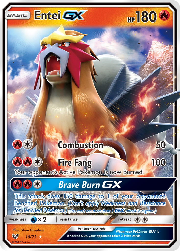 Entei GX (10/73) [Sun & Moon: Shining Legends] | Exor Games Truro