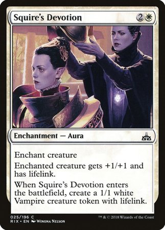 Squire's Devotion [Rivals of Ixalan] | Exor Games Truro