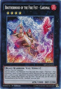 Brotherhood of the Fire Fist - Cardinal [MP14-EN031] Secret Rare | Exor Games Truro