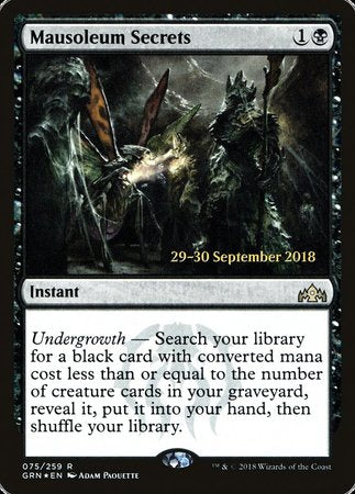 Mausoleum Secrets [Guilds of Ravnica Promos] | Exor Games Truro