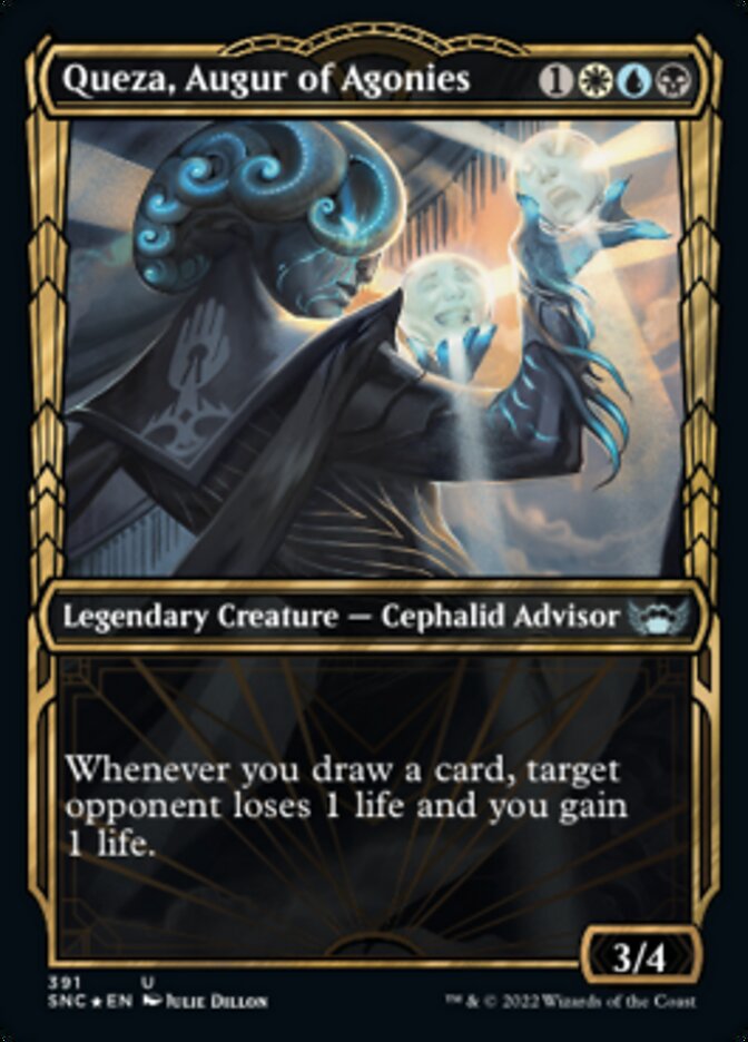 Queza, Augur of Agonies (Showcase Golden Age Gilded Foil) [Streets of New Capenna] | Exor Games Truro