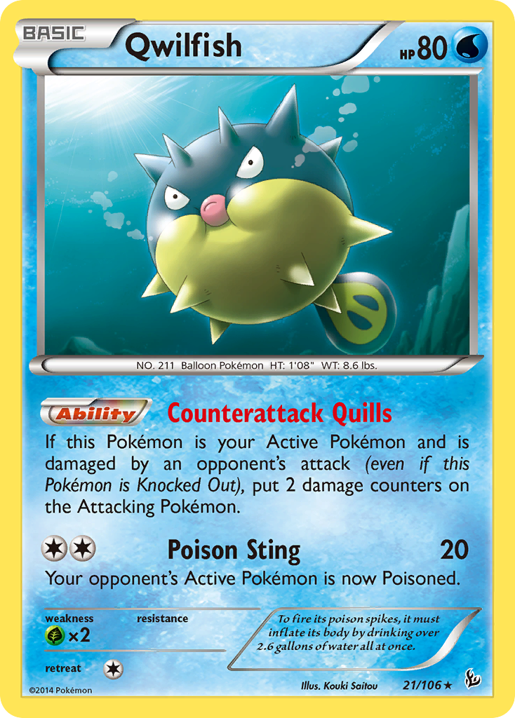 Qwilfish (21/106) [XY: Flashfire] | Exor Games Truro