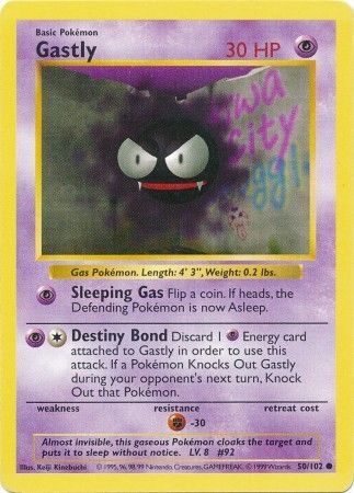 Gastly (50/102) [Base Set Shadowless Unlimited] | Exor Games Truro