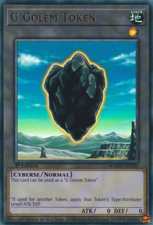 G Golem Token [MAMA-EN103] Ultra Rare | Exor Games Truro