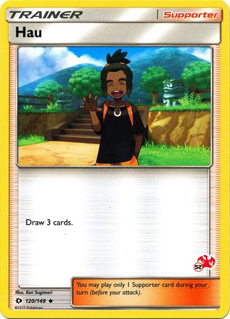 Hau (120/149) (Charizard Stamp #52) [Battle Academy 2020] | Exor Games Truro